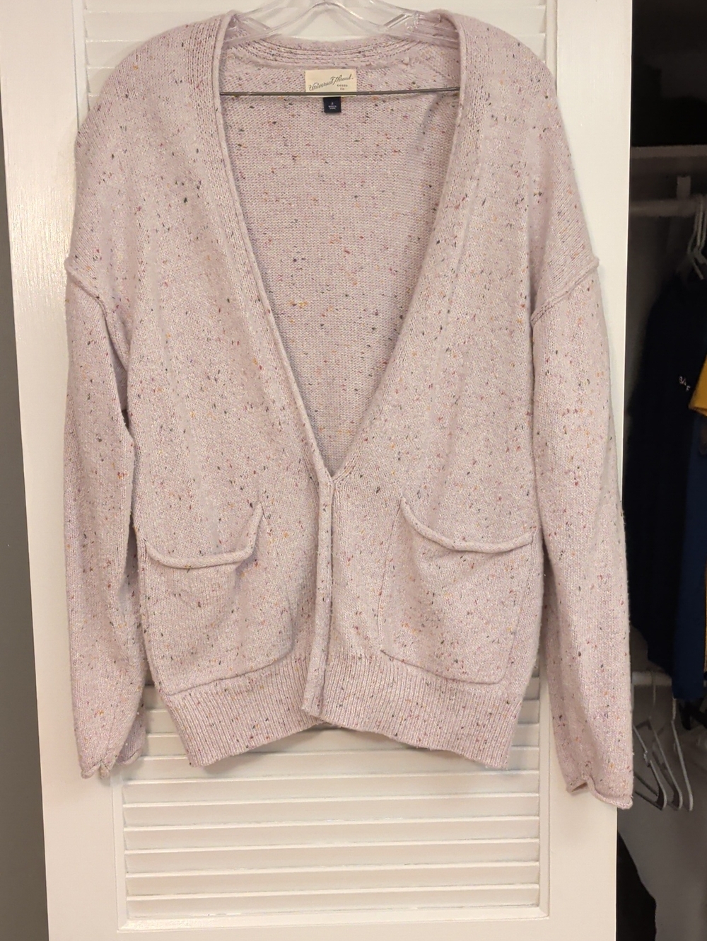 Universal Thread Lavender Speckled Open-Front Cardigan